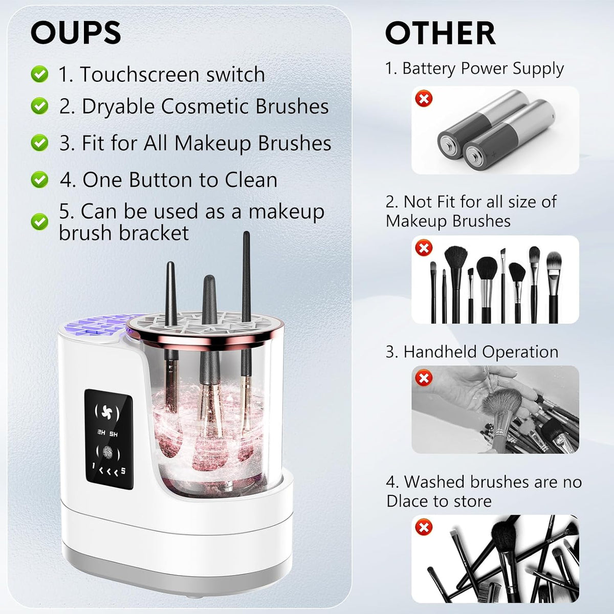 3 in 1 Electric Makeup Brush Cleaner