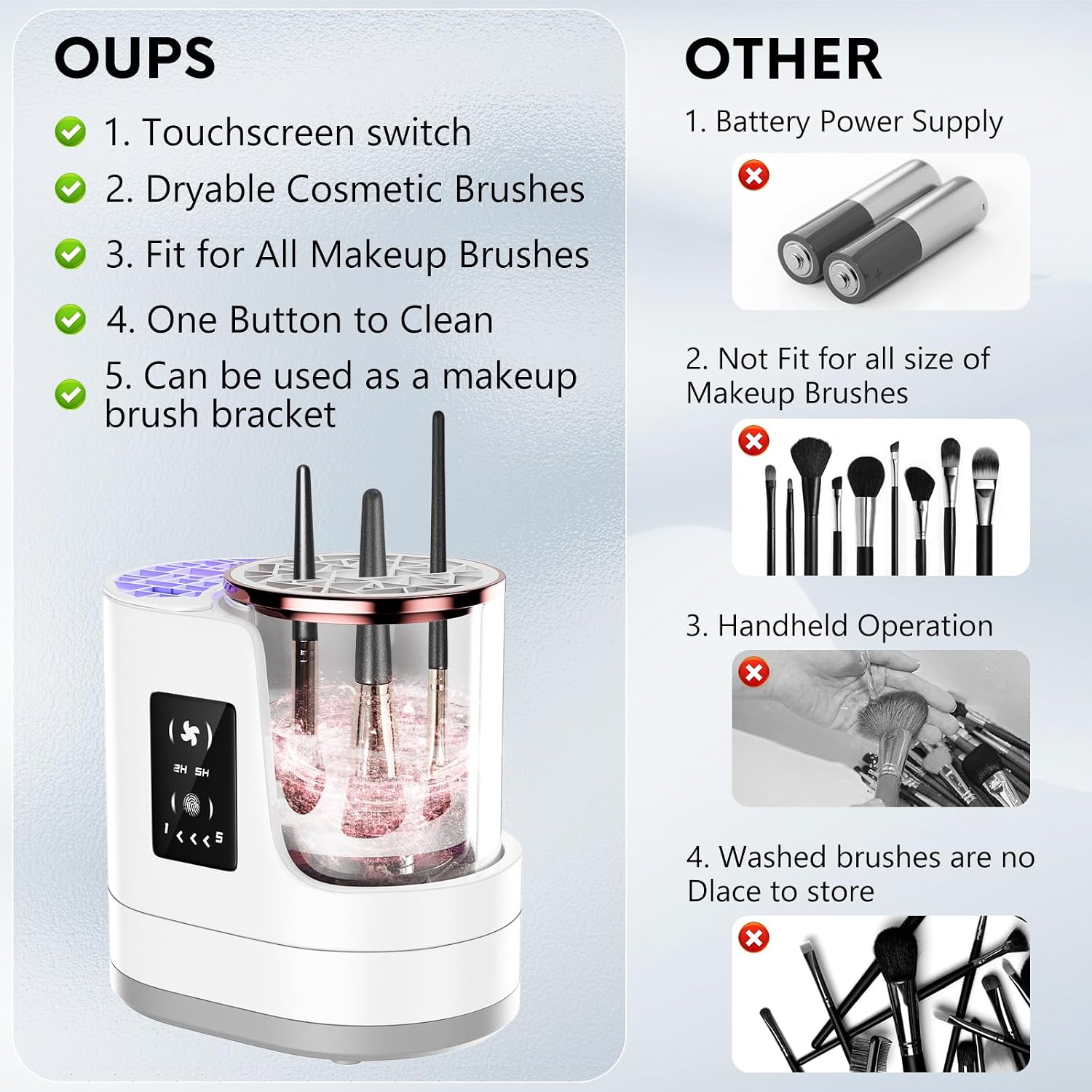 3 in 1 Electric Makeup Brush Cleaner