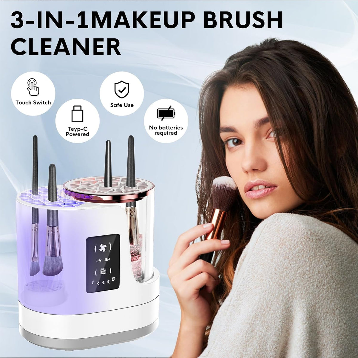 3 in 1 Electric Makeup Brush Cleaner